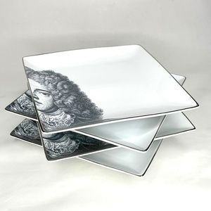 Mitchell Black "Royal" Porcelain Salad Plate Set - 4